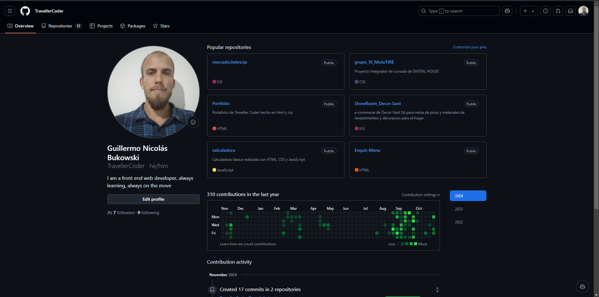 Traveller Coder - Portfolio